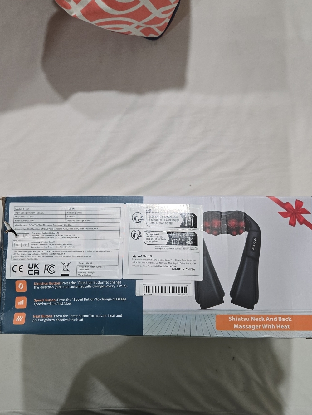 Shiatsu Neck and Back Massager with Heat - Black